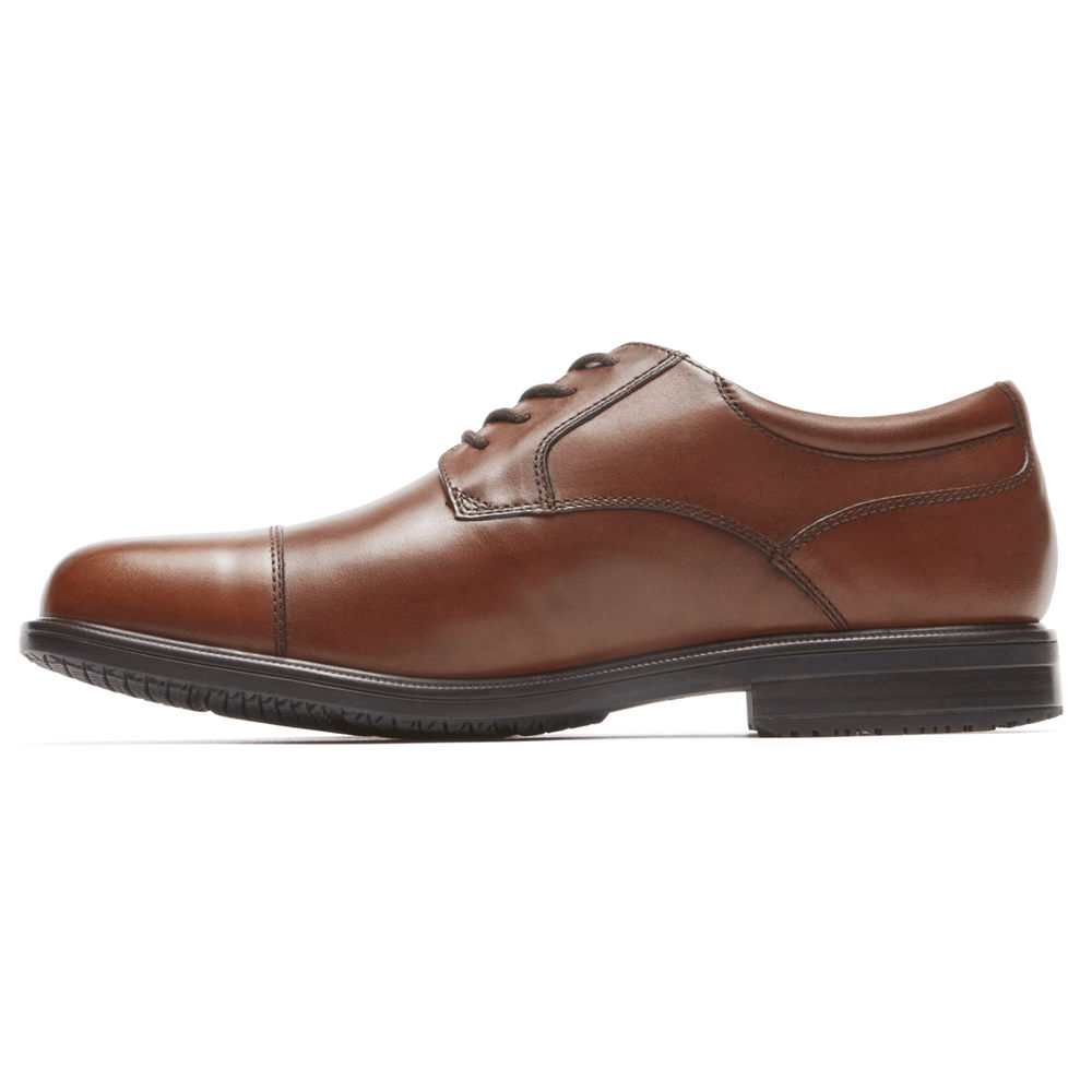 Rockport Dress Shoes For Mens Brown - Essential Details II Cap Toe - GL6879105